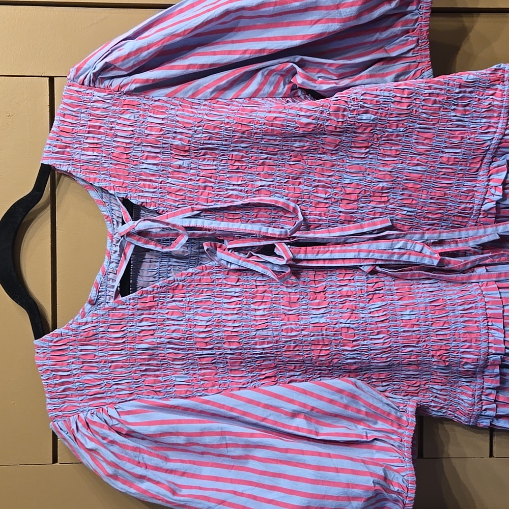 Damson Madder Bluebelle Shirred Mini Dress EU Size 20 /US 16 - Picture 7 of 13